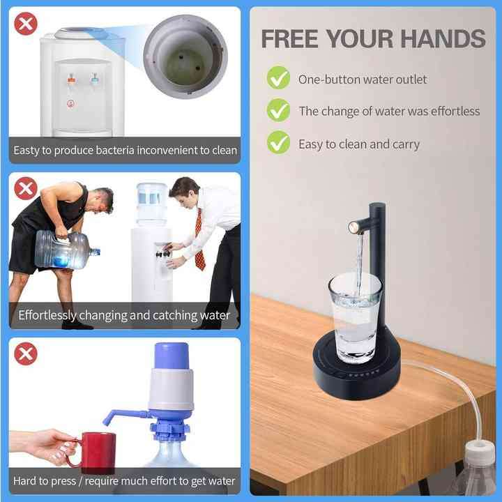 Automatic Water Dispenser Wireless Electric Water Bottle Pump Usb Charging Desk Smart Table Water D