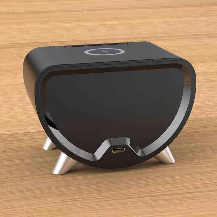 3-in-1 Wireless Charging Mirror Alarm Clock With Temperature Display