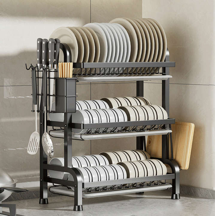 44 * 24 * 51cm Drying Product Storage Rack Multi Functional Dish Storage Rack Dish Holders