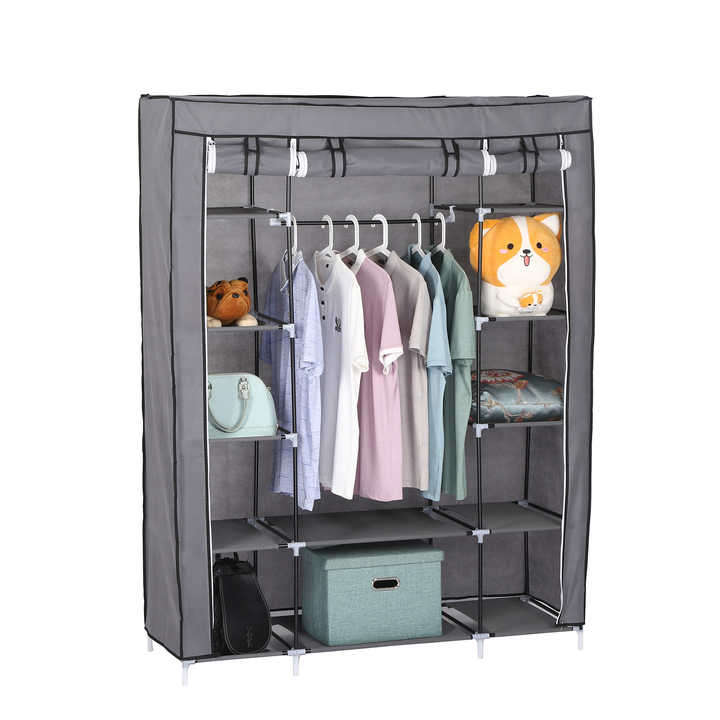 Modern Steel Wardrobes Bedroom Closet Folding Fabric Storage Cabinet for Bedroom or Hotel