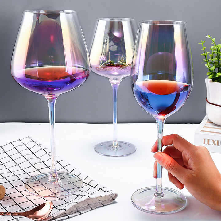6pcs Wine Glass Set - Rainbow