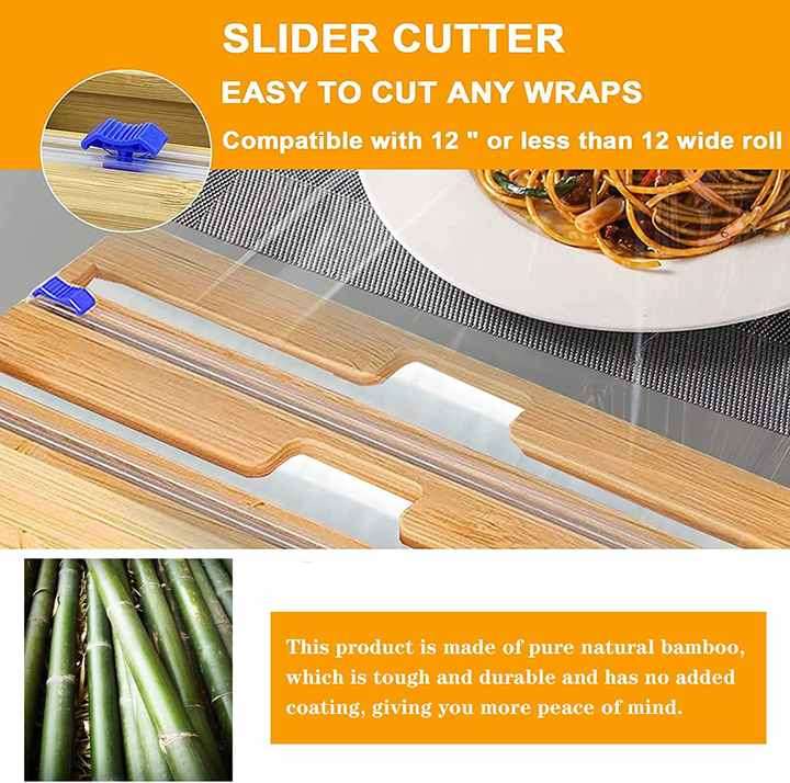 34X16X8CM Plastic Wrap Dispenser with Cutter,Aluminum Foil Dispenser with Cutter for Kitchen,Foil an