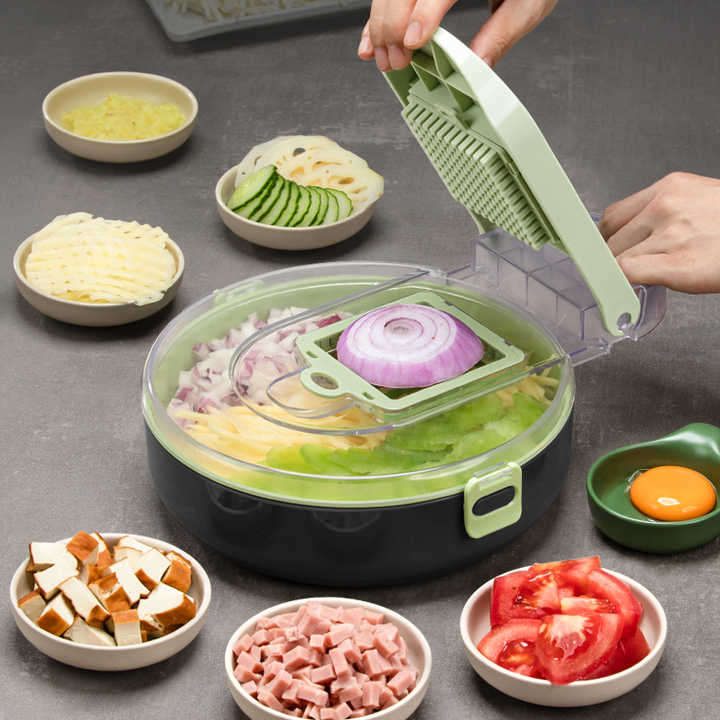 9 in 1Vegetable Cutter New Multi-functional Drain Vegetable Chopper and Grater