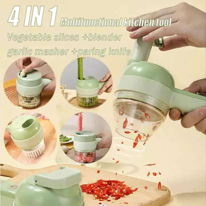 Chopper Multifunctional Electric Garlic Chopper Stainless Steel Veggie Slicer Onion Cutter Kitchen