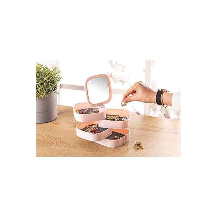 Mirrored 4 Tier Square Organizer