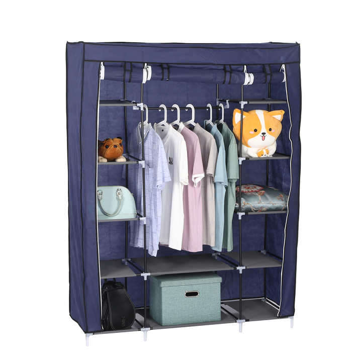 Modern Steel Wardrobes Bedroom Closet Folding Fabric Storage Cabinet for Bedroom or Hotel