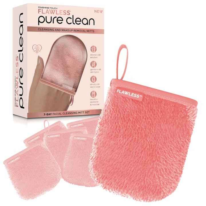 Facial Mitt Makeup Remover, Pure Clean 7-Day Makeup Remover Cloth Set, Reusable Makeup Remover Pads