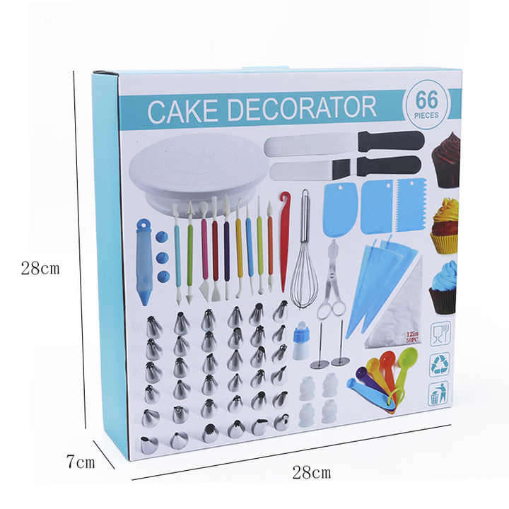 66Pcs Baking Pastry Cake Tools Accessories Reposteria Cake Decorating Supplies Kit Set