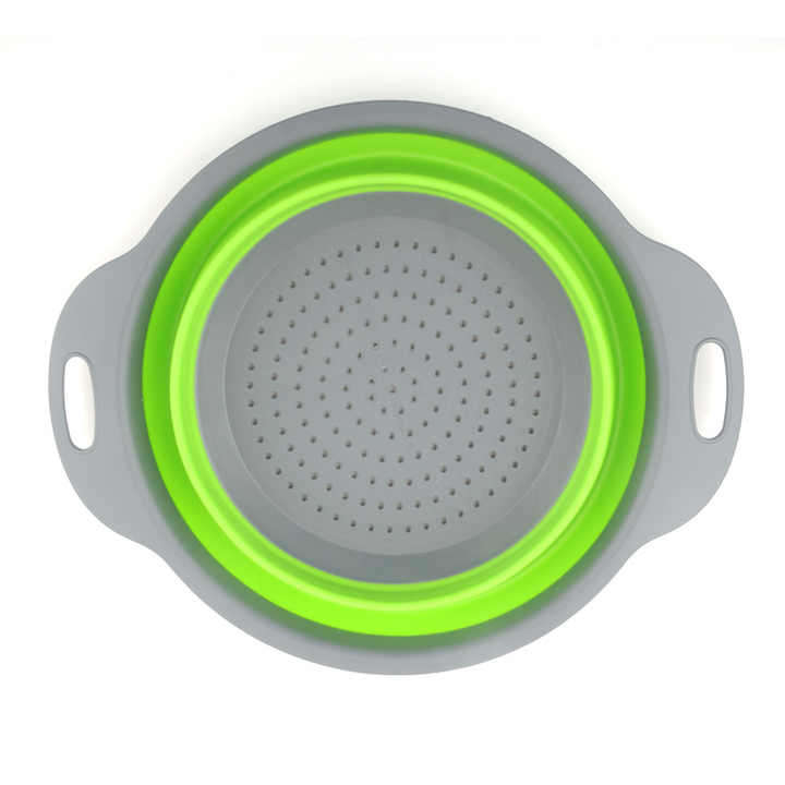 BPA Free Heat Resistant Drainer Steam Basket Kitchen Collapsible Colander with Handle