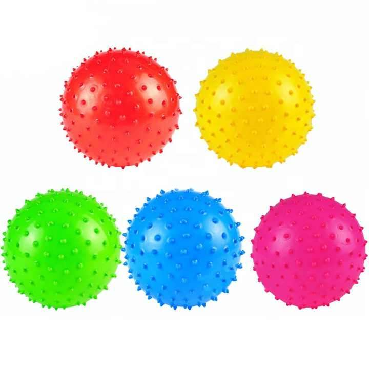 PVC 24cm Massage Toys Ball Sensory Knobby Massage Soft Baby Balls Sensorial Training Sensory Balls