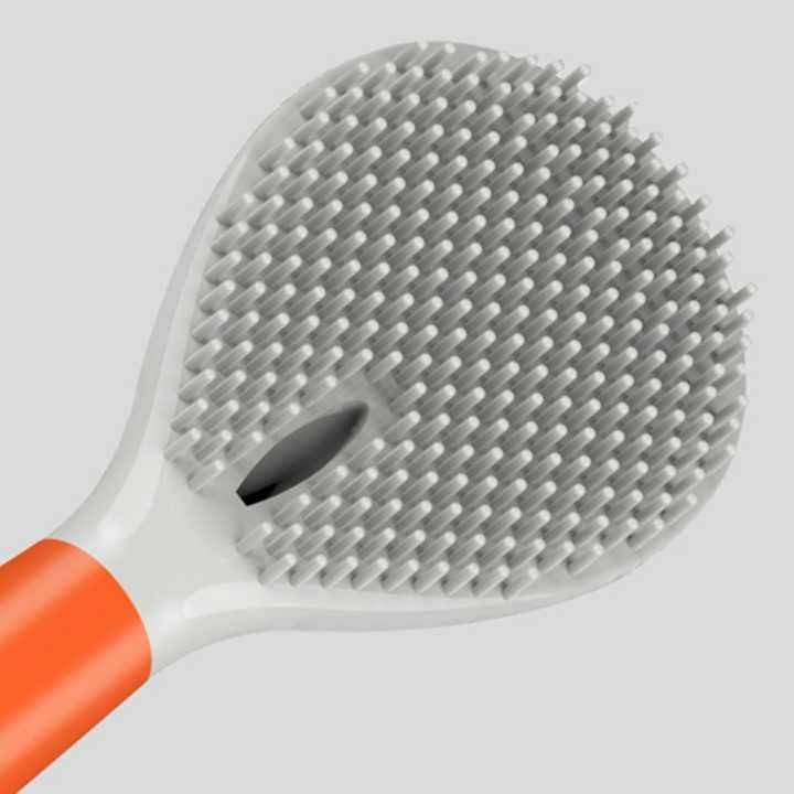 Silicone Toilet Bowl Brush Refillable Handle Dispenser Bathroom Scrubber Wall Mount TPR Toilet Brush