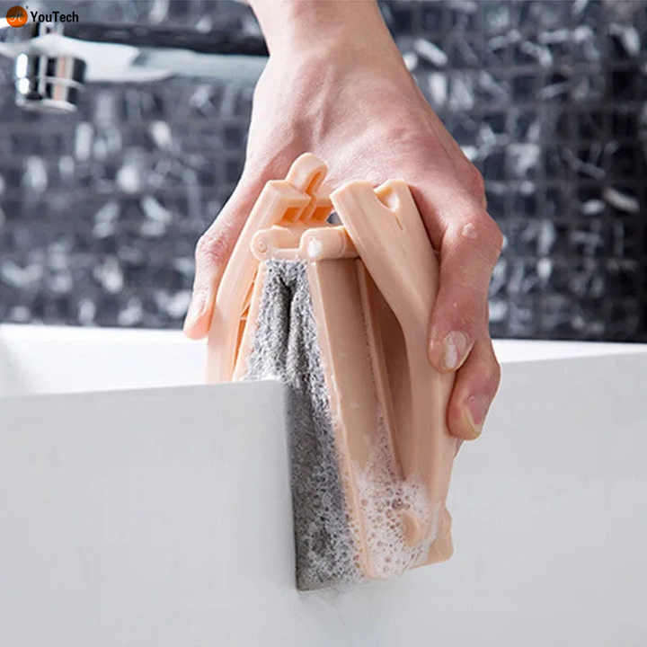 Folding Sponge Cleaning Brush Kitchen Cleaning Bathroom Toilet Kitchen Glass Wall Cleaning Bath Brus