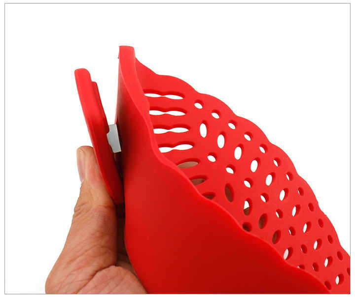 Adjustable Heat-Resistant Silicone Food Strainer Pasta Vegetables Noodles Food-Grade