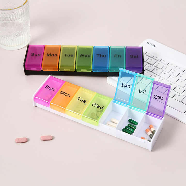 Large Capacity Portable PP Pill Box Moisture-Proof Mini Medicine Packaging Storage Cross-Border New