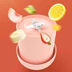 Portable Blender Mixer Blender for Kitchen Travel Office, USB-C Rechargeable Mini Blender Shakes and