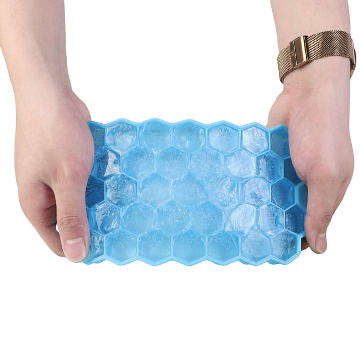 Hexagonal Silicone Ice Cube Trays Lightweight Freezer-Reusable Ball Mold for DIY Food Juice Coffee T