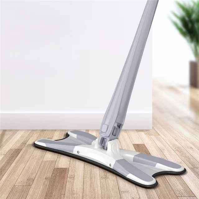 New Design Hands Free Twist Mop and Bucket With Mop Cloth Microfiber Cleaning X Type Mo