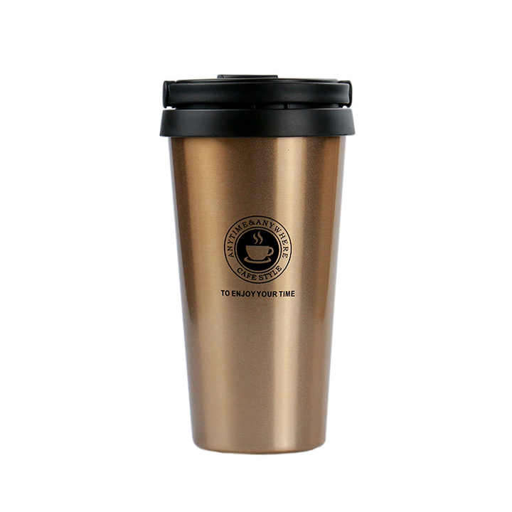 Reusable Double Stainless Steel Insulated Tea Cup Generation Coffee Mug 500ml Personalized Travel Cu