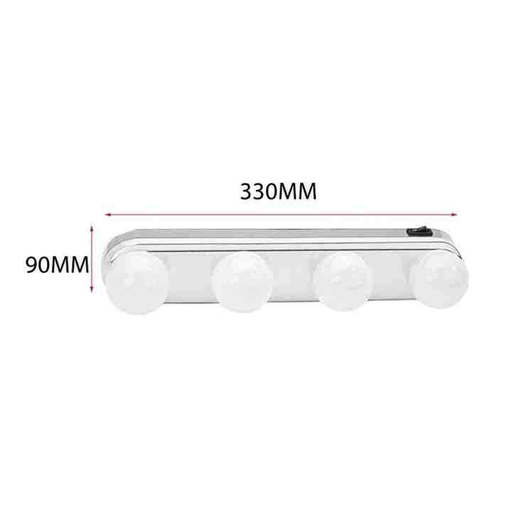 Mirror Light LED Vanity Lights Makeup Lamp Super Bright 4 LED Bulbs Waterproof Wall Lamp for Mirror