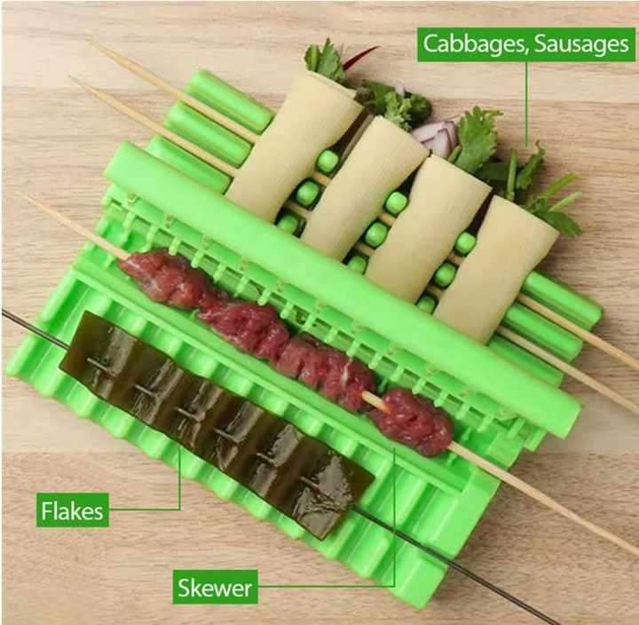 Meat Piercer Skewer Piercing Barbecue Mutton Multi-functional Desktop Skewer Machine BBQ String Arti