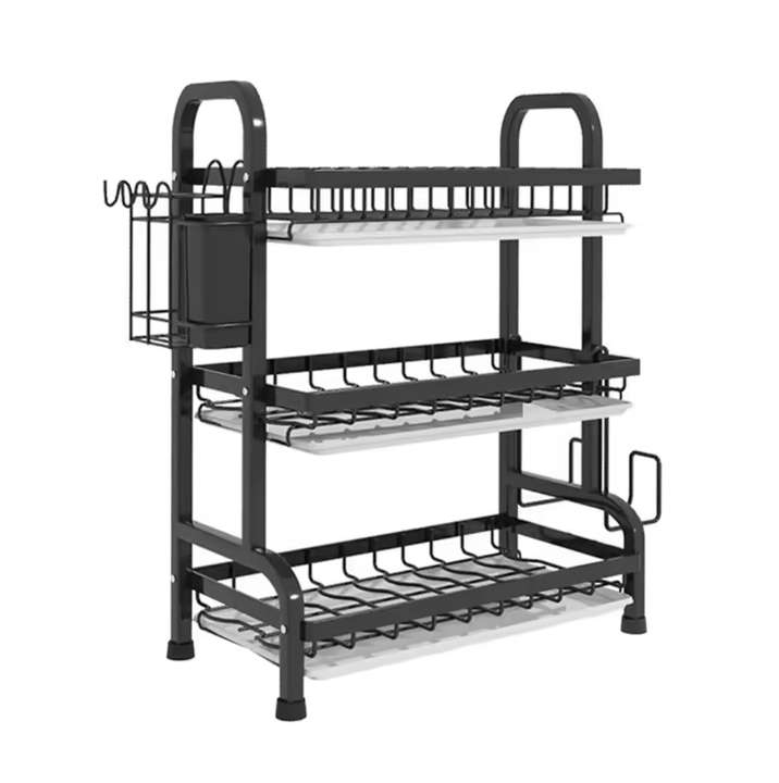 44 * 24 * 51cm Drying Product Storage Rack Multi Functional Dish Storage Rack Dish Holders