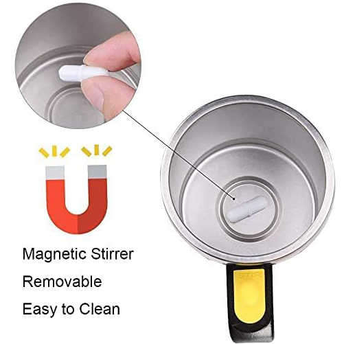 Stainless Steel Smart Automatic Mixing Cup 2 AA Batteries Magnetic Stirring Coffee Mug