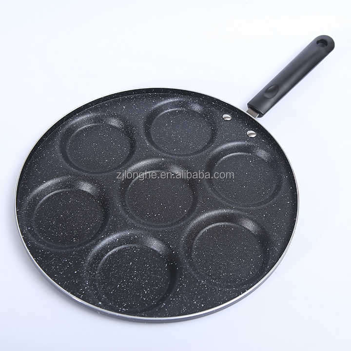 7 Cups Egg Fry Pan Health Aluminum Non-stick Fry Pan with Bakelite Handle