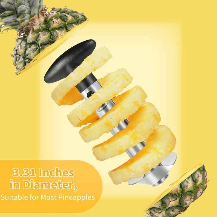 Stainless Steel Fruit Tools Easy-Use Manual Pineapple Peeler Corer Slicer Cutter with Metal Blade AB