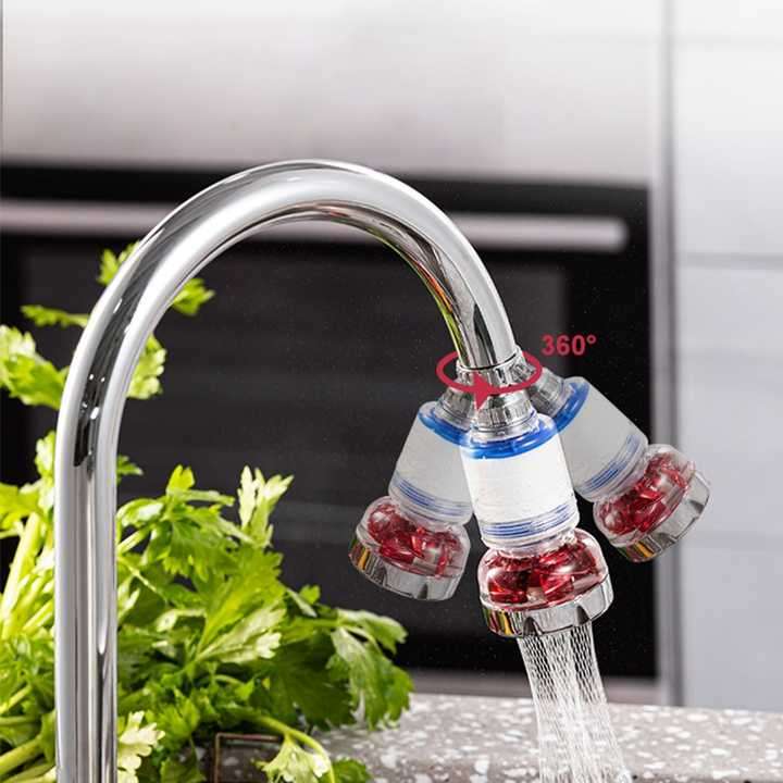 ABS 360 Degree Rotatable 3 Functions Water Saving Kitchen Nozzle Sink Faucet Aerator Adapter Tap