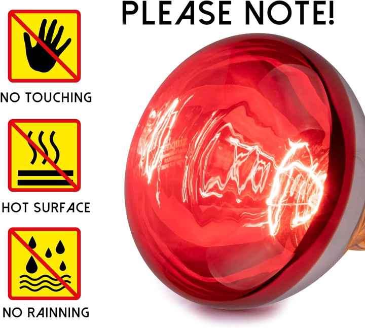 Warming Bathroom Red Heat Lamp Thermal Lamp Livestock Heating Pet Infrared Amphibian Heating Lamp