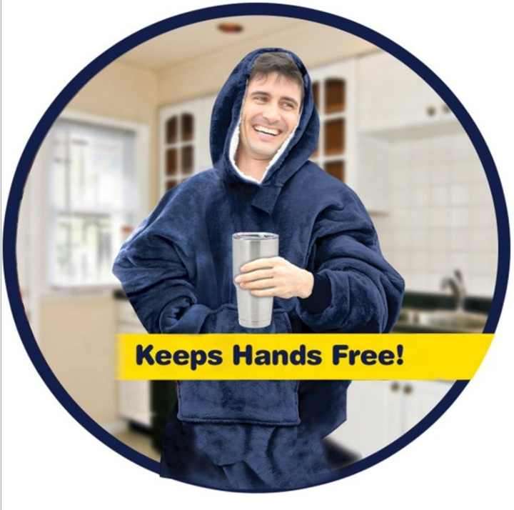 Winter Hooded TV Blankets Fleece Sherpa Super Soft Warm Outdoor Pocket Hoodie Adult Blanket With Sle