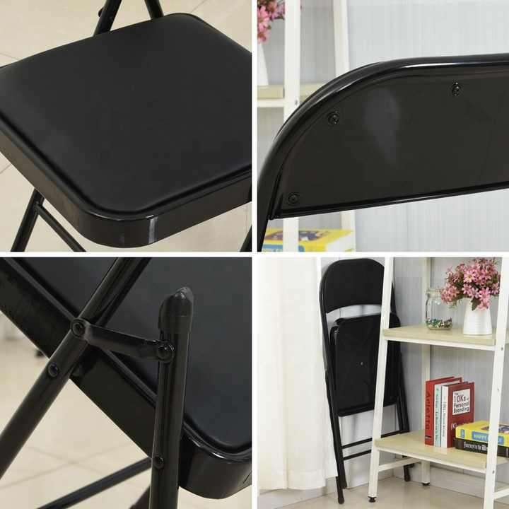 Training Office Chair Leather Comfortable Folding Chairs Garden Vintage Backrest Leisure Home Chair