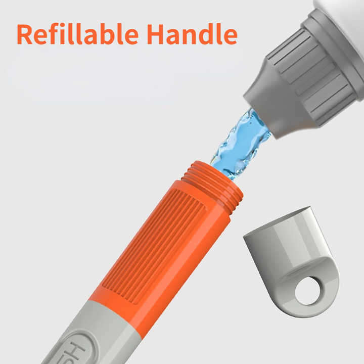 Silicone Toilet Bowl Brush Refillable Handle Dispenser Bathroom Scrubber Wall Mount TPR Toilet Brush