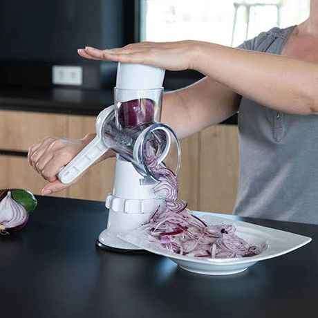 3-in-1 Multifunctional Hand-Operated Vegetable Fruit Tool Set Includes Rock-Tub Potato Shredder Chee