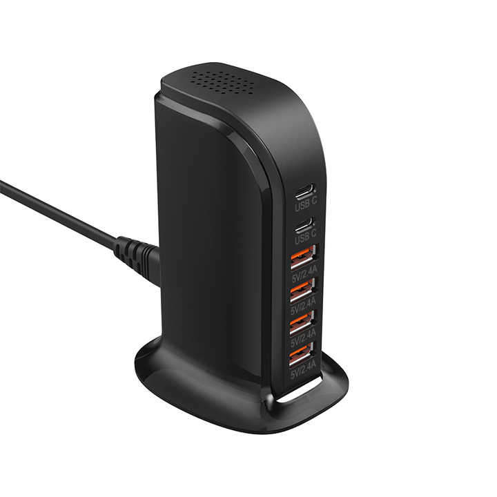 Multi Fast Sailboat Charger Office Laptop USB Multi-port Charging 4 USB 2 type-c Travel Adapter