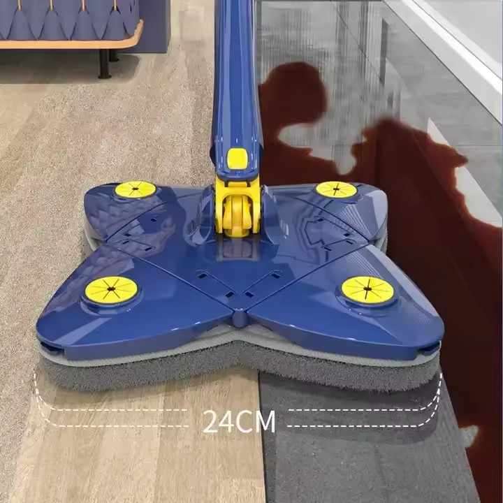 Squeeze Wet and Dry Use Water Absorption Home Floor Tools Telescopic Triangle Mop 360 Rotatable Clea