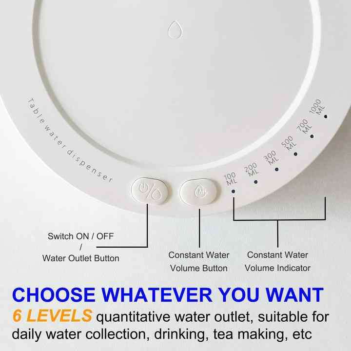 Automatic Water Dispenser Wireless Electric Water Bottle Pump Usb Charging Desk Smart Table Water D
