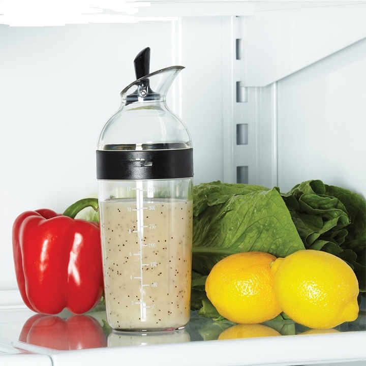 Oil Bottle Oil Pot Kitchen Sauce Pot with Graduated Measuring Cup Sauce Bottle Sauce Pot