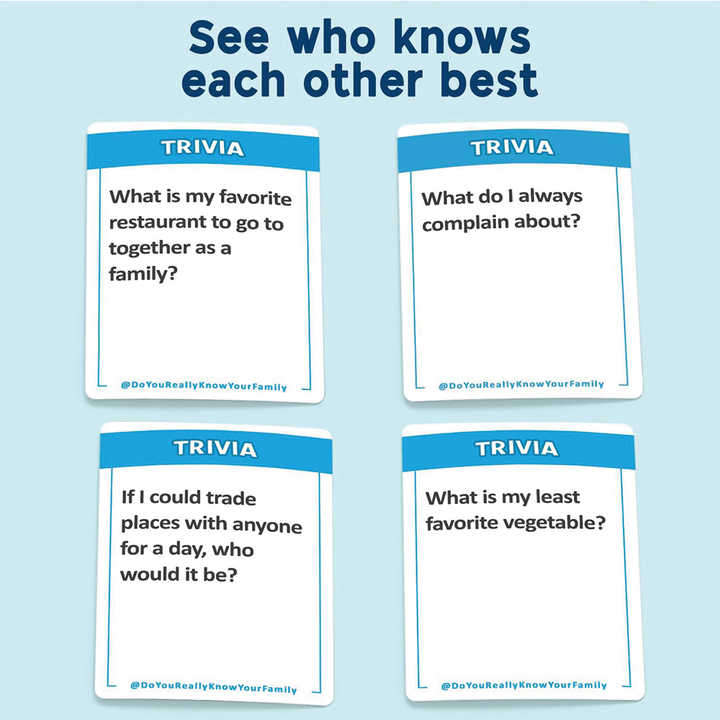Family Game Filled with Conversation Starters and Challenges Do You Really Know Your Family Board Ca