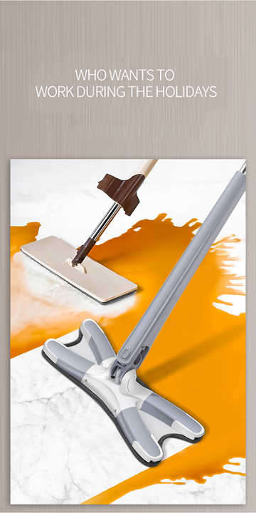 360 Flat Mop X Microfiber Hand Free Wash Replace Spin Twist Mop Wringer Floor Cleaning Mop