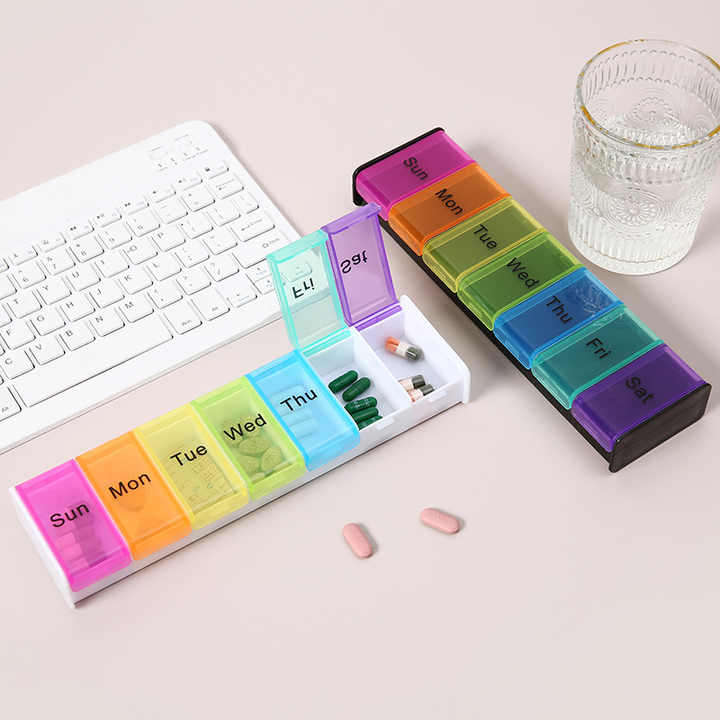 Large Capacity Portable PP Pill Box Moisture-Proof Mini Medicine Packaging Storage Cross-Border New