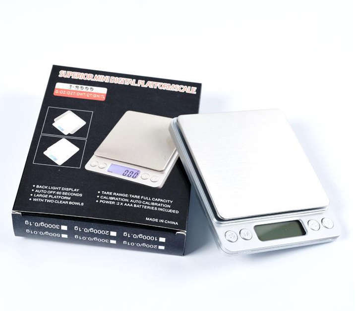 I2000 SUPERIOR MINI DIGITAL PLATFORM WEIGHING GOLD POCKET SCALE 3000G 500G