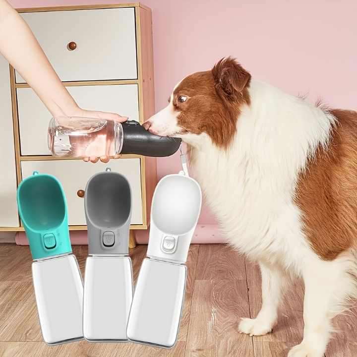 Portable Plastic Pet Dispenser Travel Dog Water Bottle and Puppy Food Bowl for Outdoor Walking Style