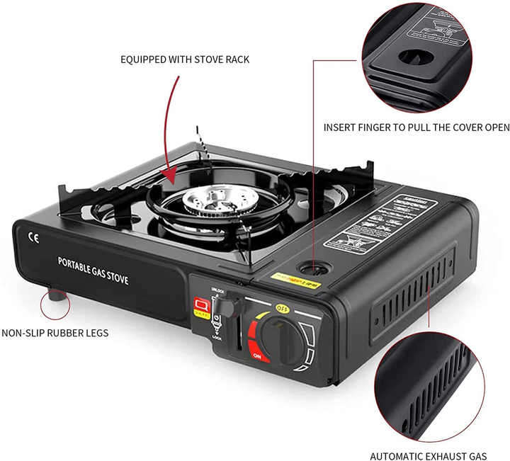 Portable Single Burner Propane Butane Gas Cooker Mini Outdoor Stove Table for Camping for Outdoor Co