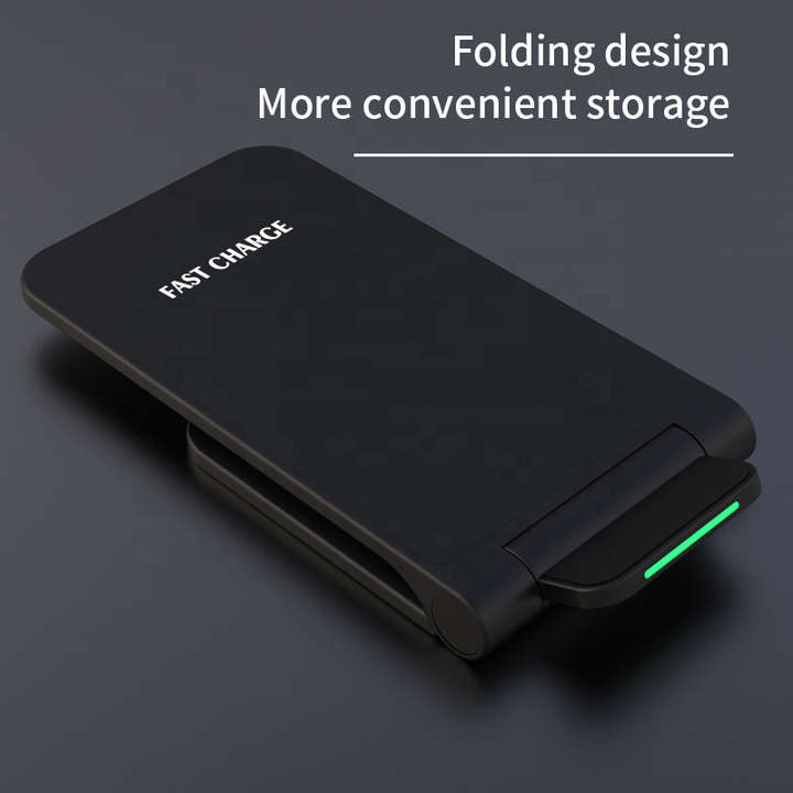 New Wireless Charger Foldable Phone Holder 15w Universal Mobile Phone Fold Charging Desktop Station