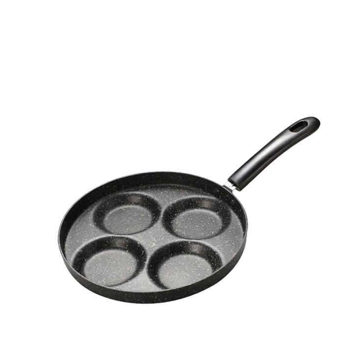 4 Hole Non-stick Frying Pan Carbon Steel Hybrid Egg Omelet Frying Pan