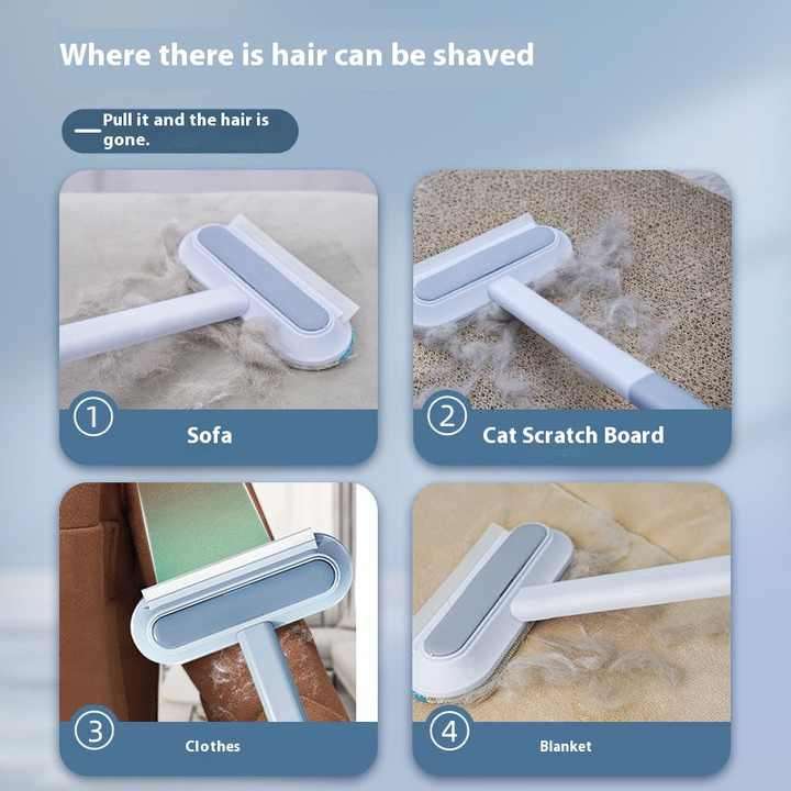 Pet Multi-function Brush Removable 4 in 1 Hair Cleaning Sofa Rug Traceless Hook Pet Hair Remover Can