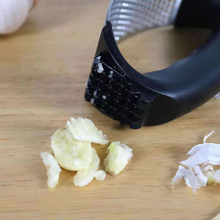 Manual Garlic Crusher Chopper Stainless Steel Garlic Press With Plastic Handle Kitchen Gadgets