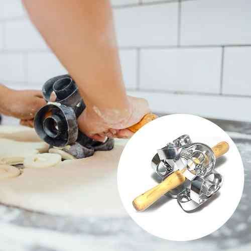 Donut Cutter Maker Mold Pastry Dough Metal Baking Roller Kitchen Tools