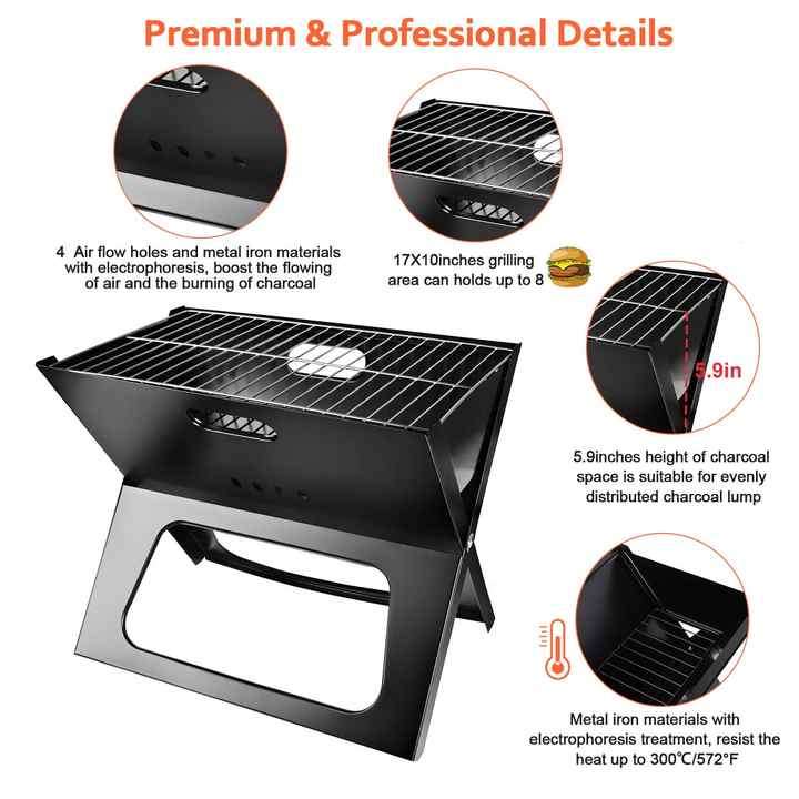 X-type Foldable Portable Grill BBQ Charcoal Grill